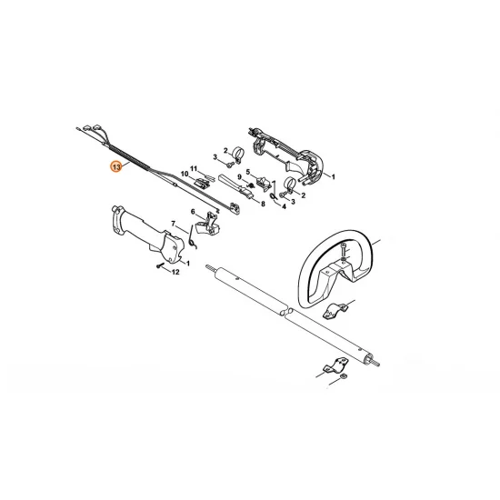 STIHL  Cięgno sterowania główną przepustnicą 4137 180 1107